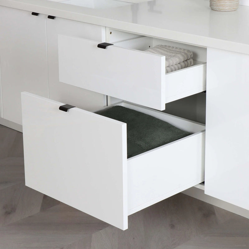 Austin 72" Wall Mount Gloss White Bathroom Vanity, Double Sink - Teodor Vanities United States