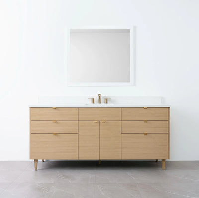Austin 72" Natural White Oak Bathroom Vanity - Teodor Vanities United States