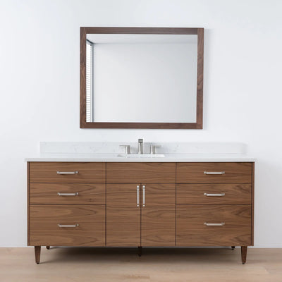 Austin SLIM 72" American Black Walnut Bathroom Vanity - Teodor Vanities United States