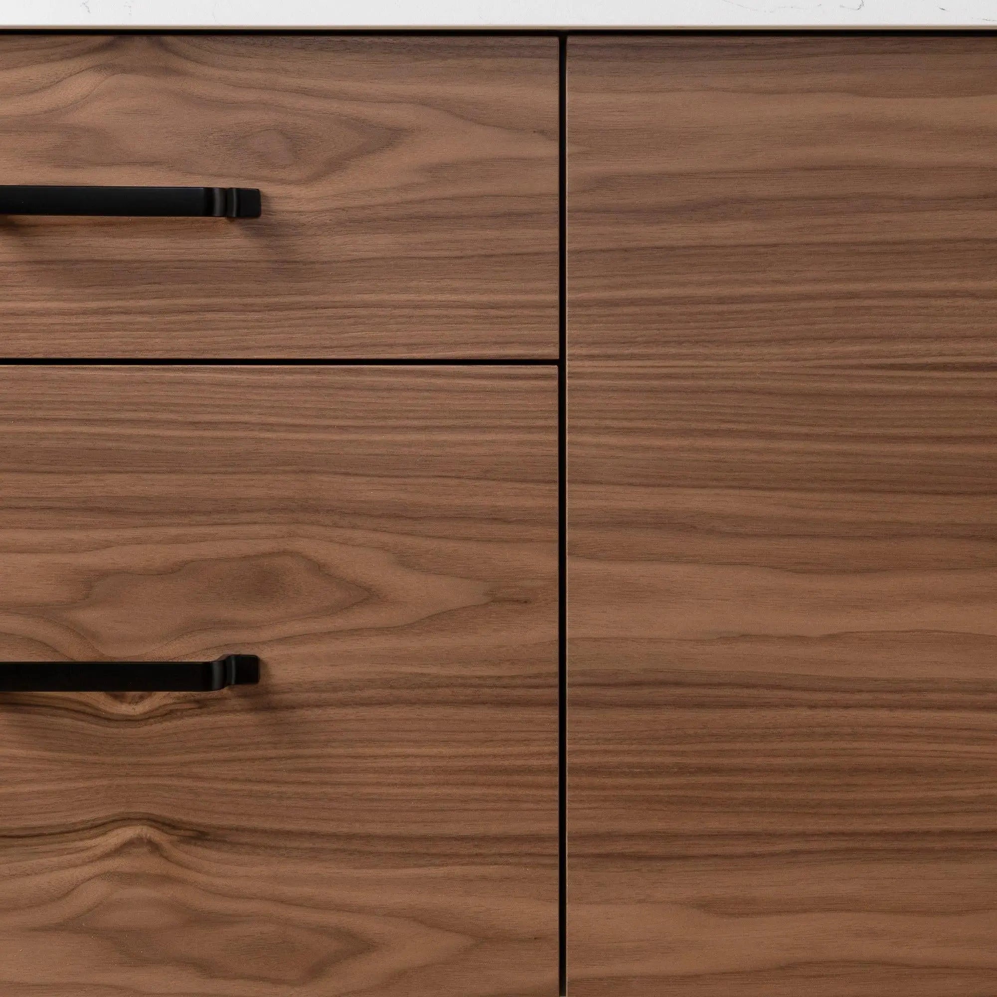 Austin SLIM 36" American Black Walnut Bathroom Vanity, Left Sink ...
