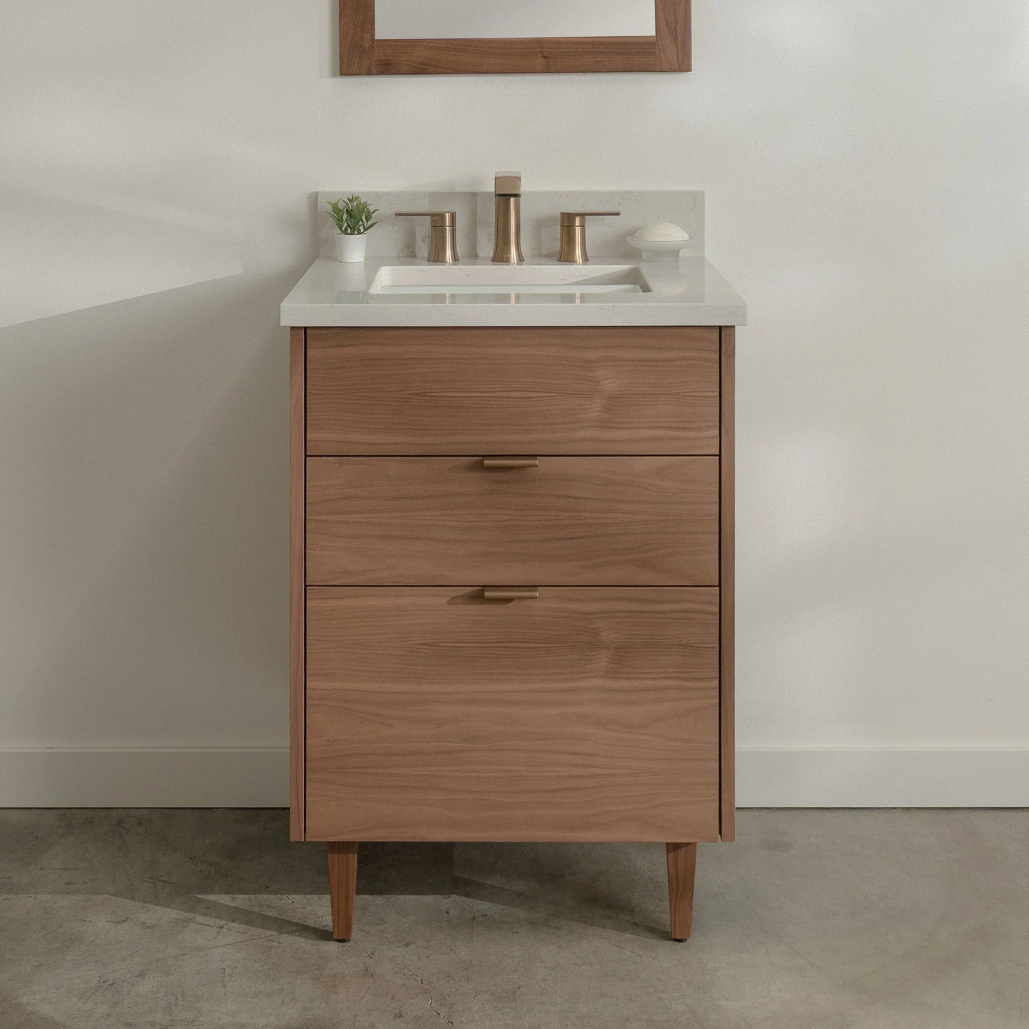 
                  
                    Austin Stainless SLIM 24" American Black Walnut Bathroom Vanity - All Drawers Teodor Bathroom Vanity United States
                  
                