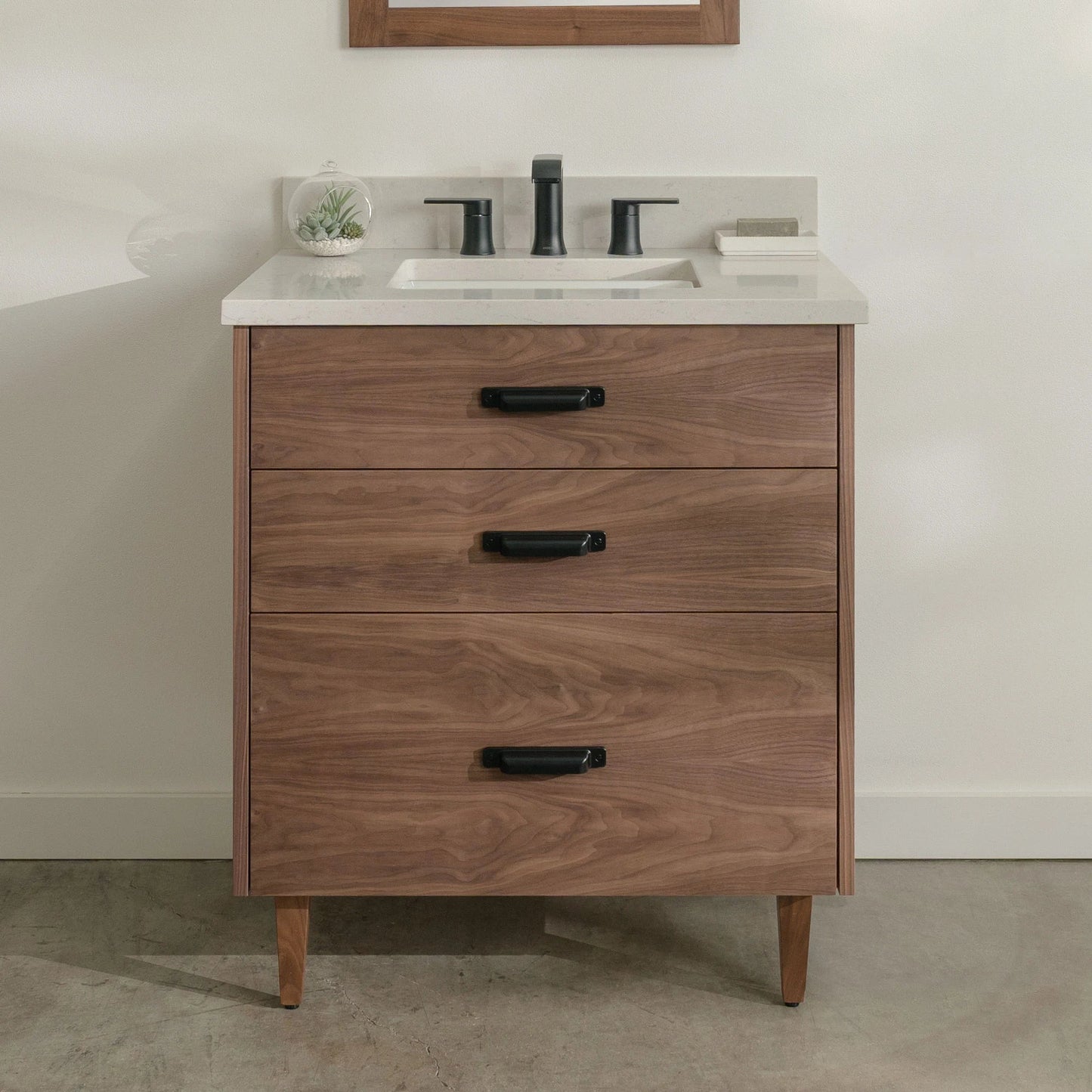 
                  
                    Austin Stainless SLIM 30" American Black Walnut Bathroom Vanity - All Drawers Teodor Bathroom Vanity United States
                  
                