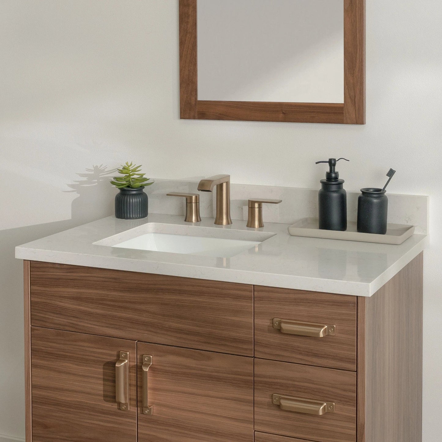 
                  
                    Austin Stainless SLIM 36" American Black Walnut Bathroom Vanity, Left Sink Teodor Bathroom Vanity United States
                  
                
