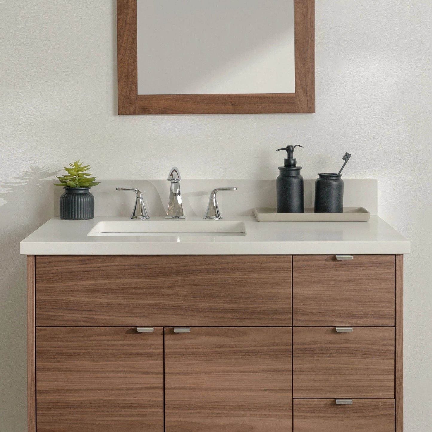 
                  
                    Austin Stainless SLIM 36" American Black Walnut Bathroom Vanity, Left Sink Teodor Bathroom Vanity United States
                  
                