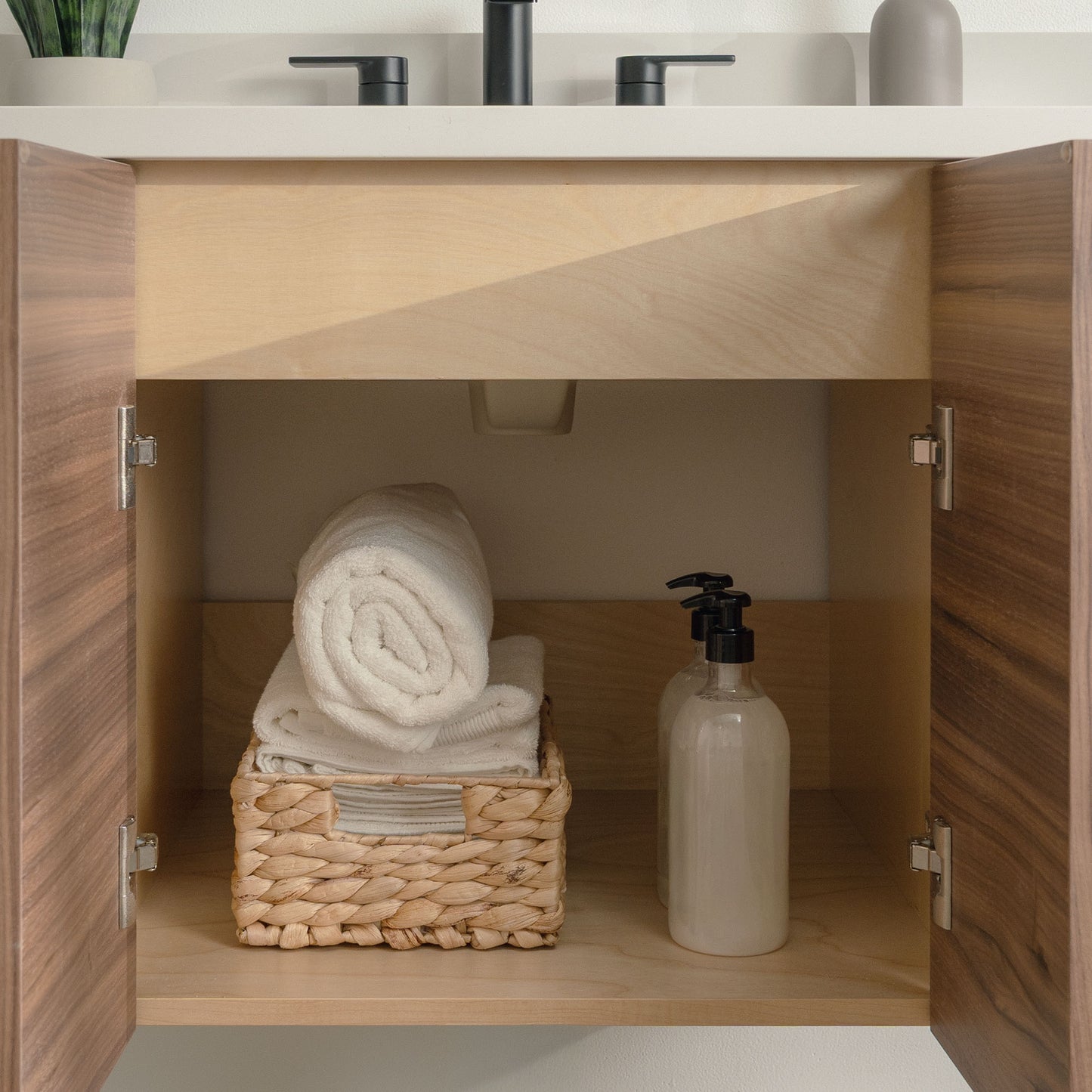 
                  
                    Austin Stainless 42" Wall Mount American Black Walnut Bathroom Vanity
                  
                