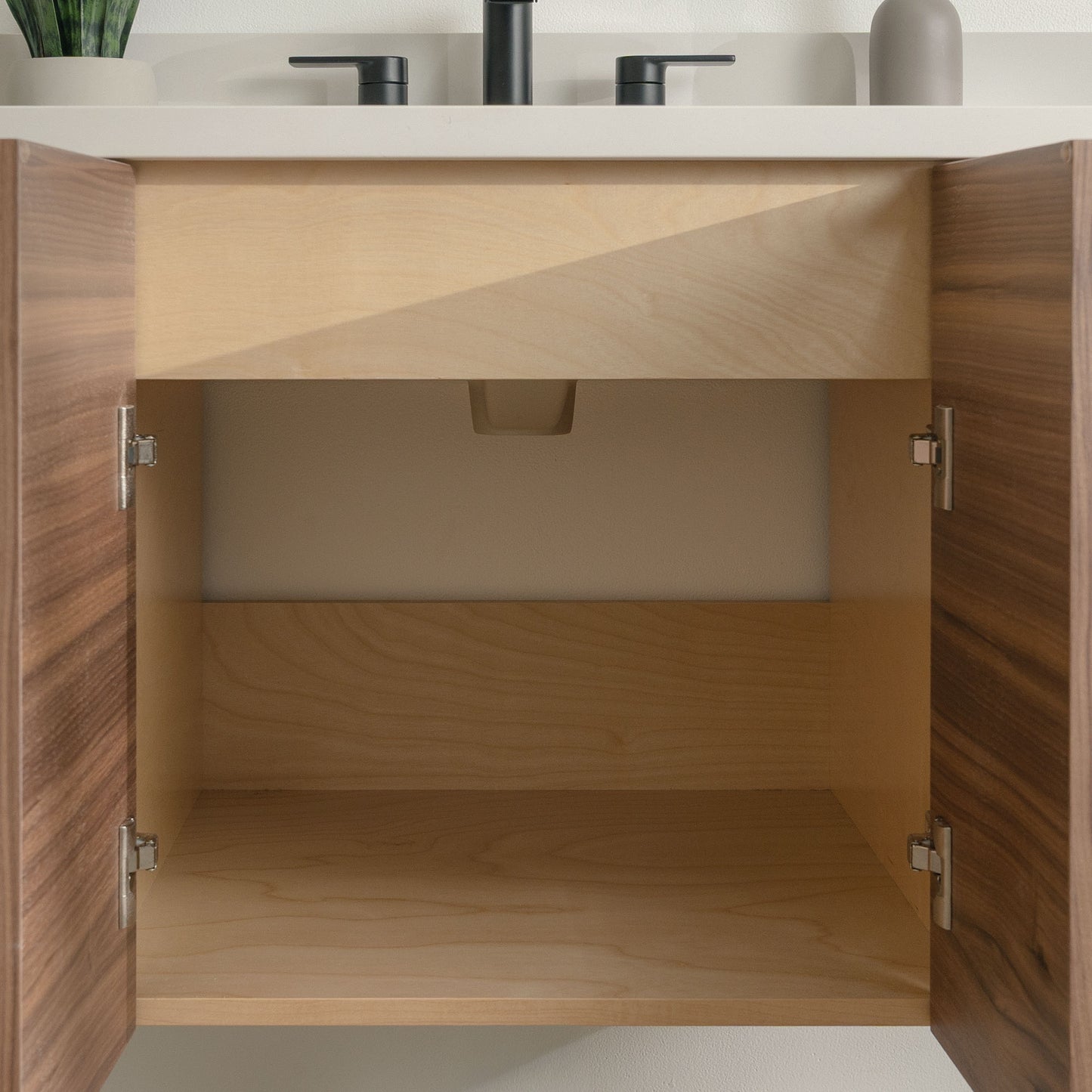 
                  
                    Austin Stainless 42" Wall Mount American Black Walnut Bathroom Vanity
                  
                