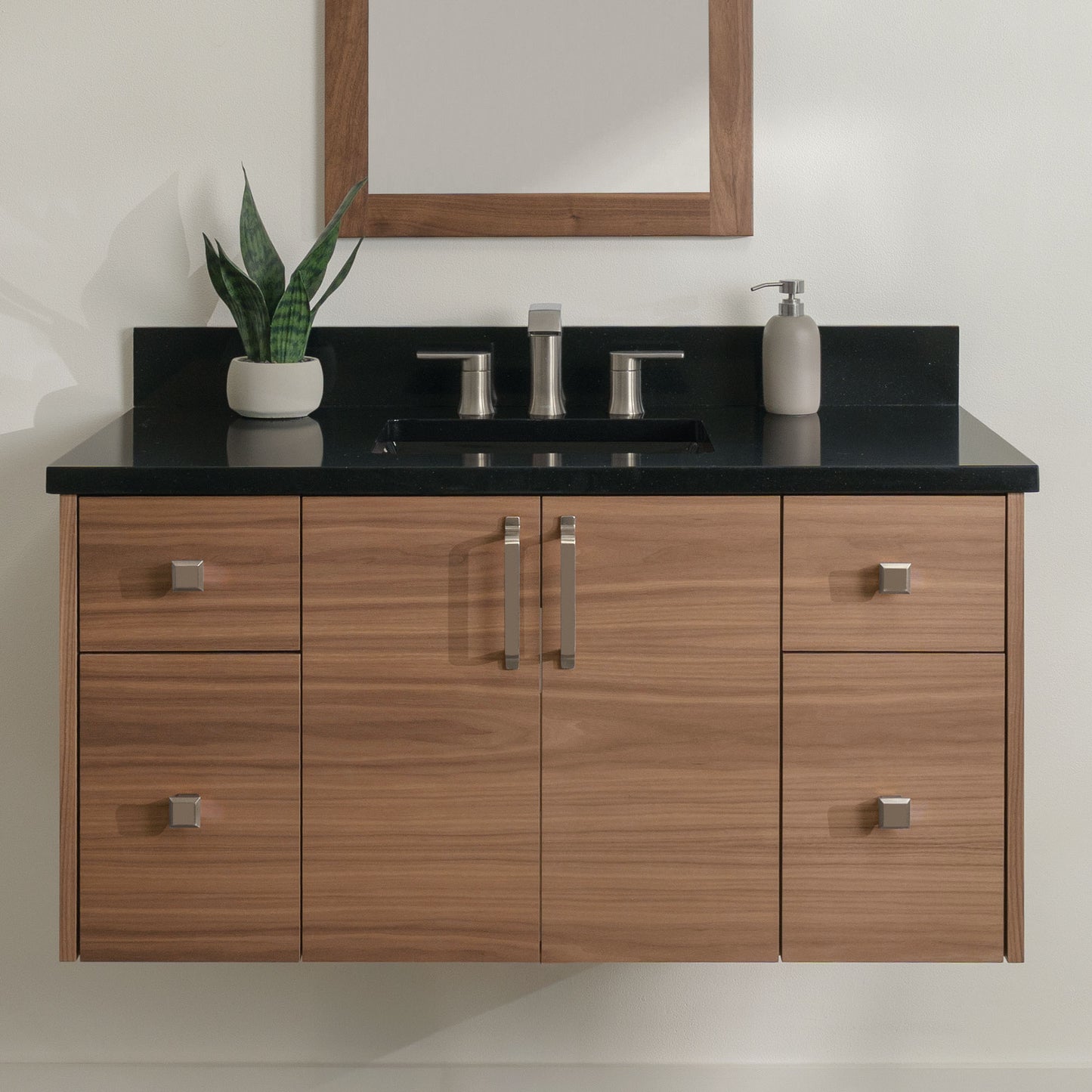 
                  
                    Austin Stainless 42" Wall Mount American Black Walnut Bathroom Vanity
                  
                