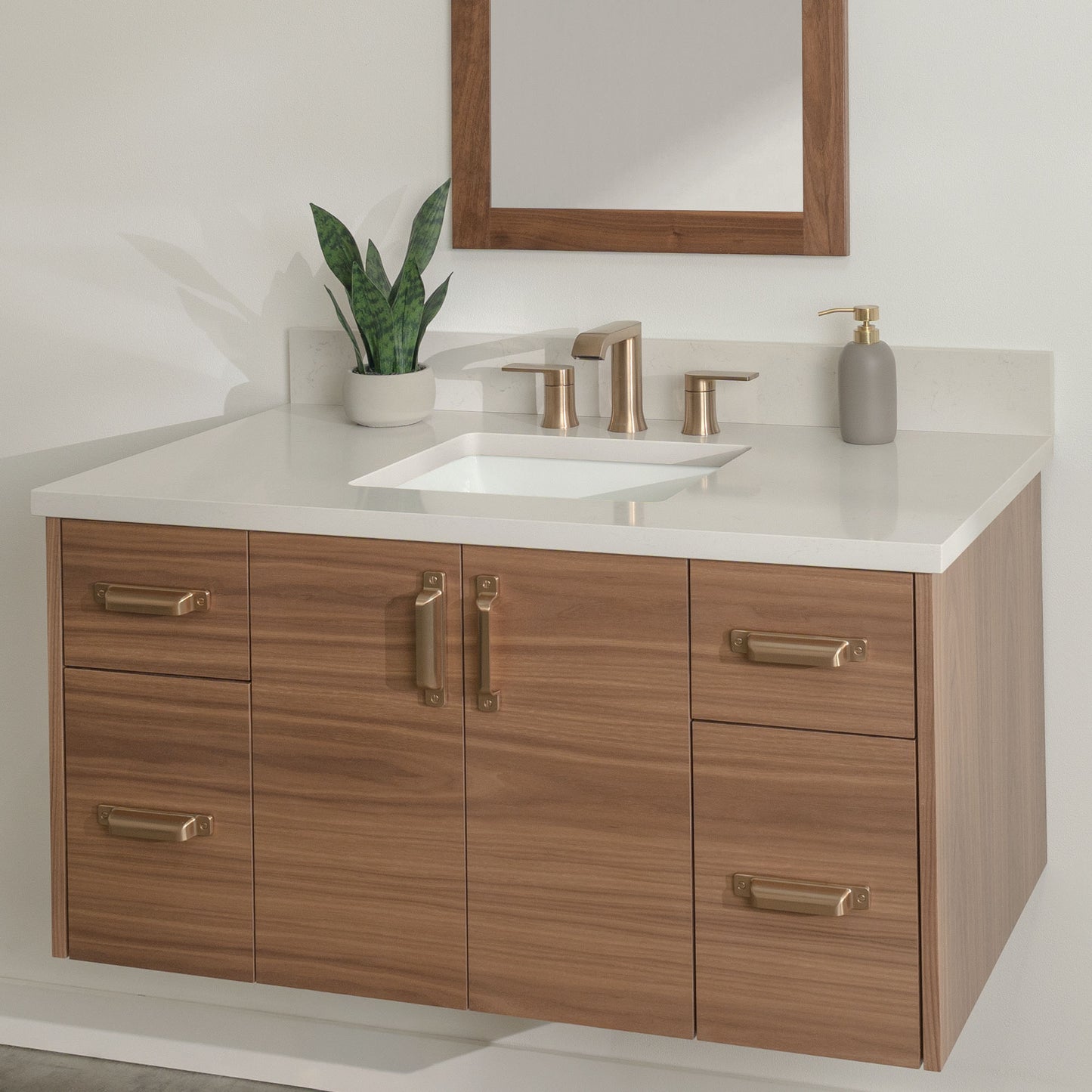 
                  
                    Austin Stainless 42" Wall Mount American Black Walnut Bathroom Vanity
                  
                