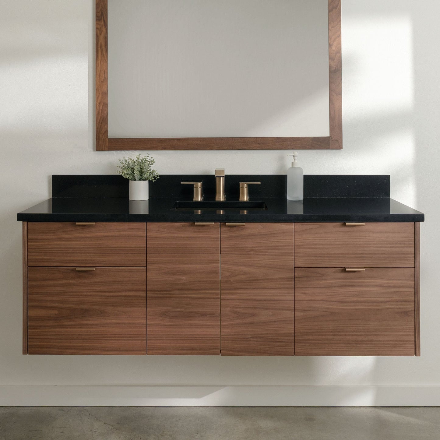 
                  
                    Austin Stainless SLIM 60" Wall Mount American Black Walnut Bathroom Vanity Teodor Bathroom Vanity United States
                  
                
