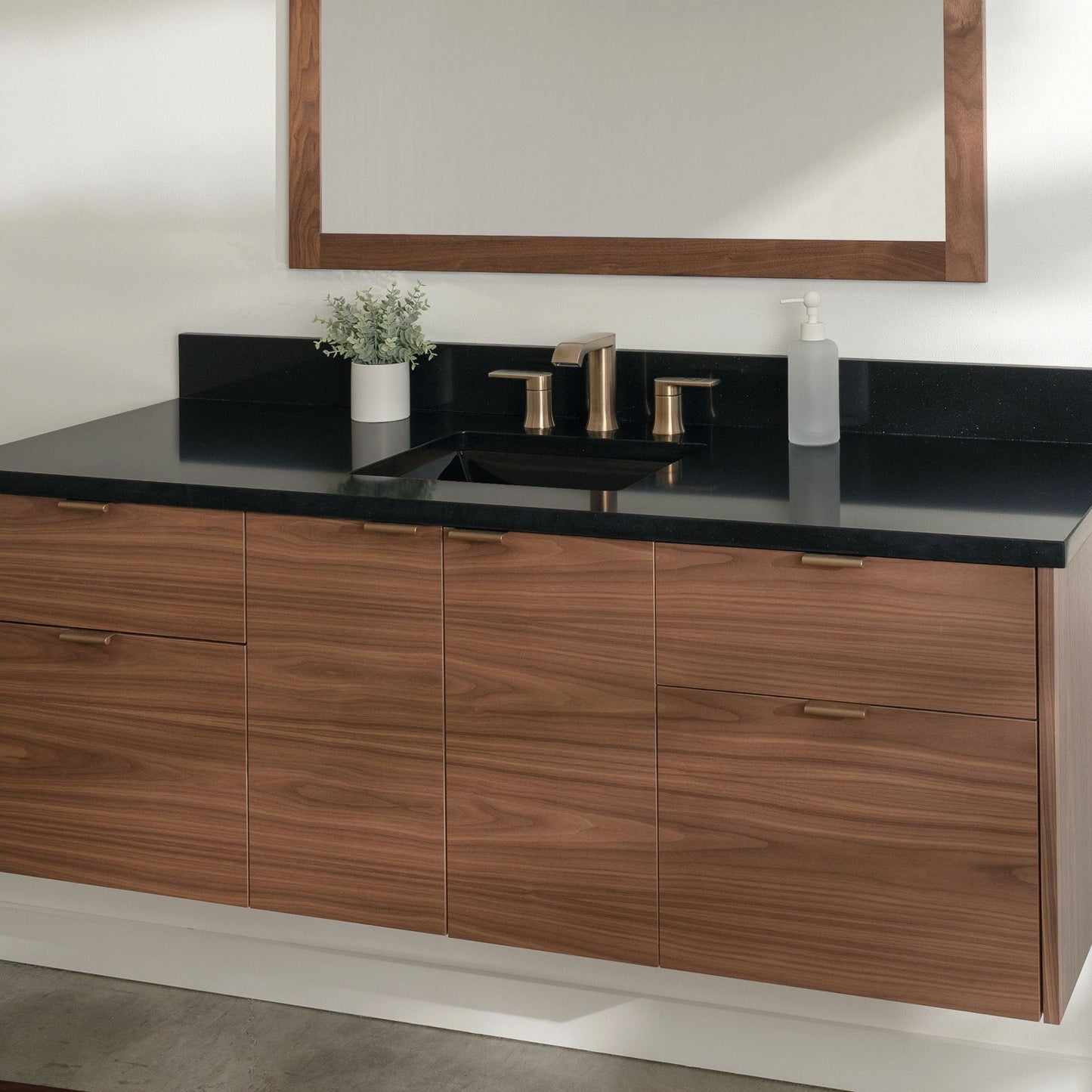 
                  
                    Austin Stainless SLIM 60" Wall Mount American Black Walnut Bathroom Vanity Teodor Bathroom Vanity United States
                  
                