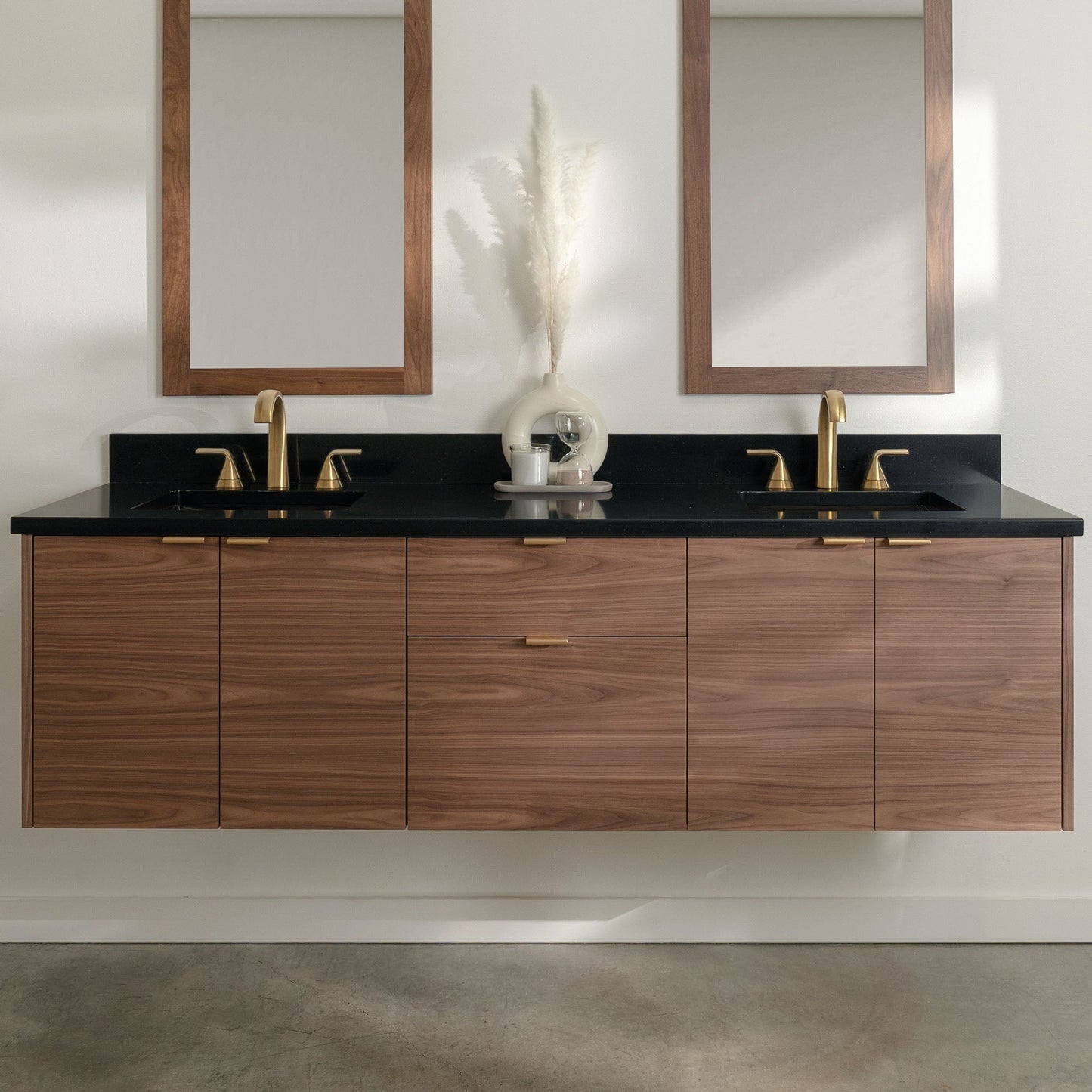 
                  
                    Austin Stainless SLIM 72" Wall Mount American Black Walnut Bathroom Vanity, Double Sink Teodor Bathroom Vanity United States
                  
                