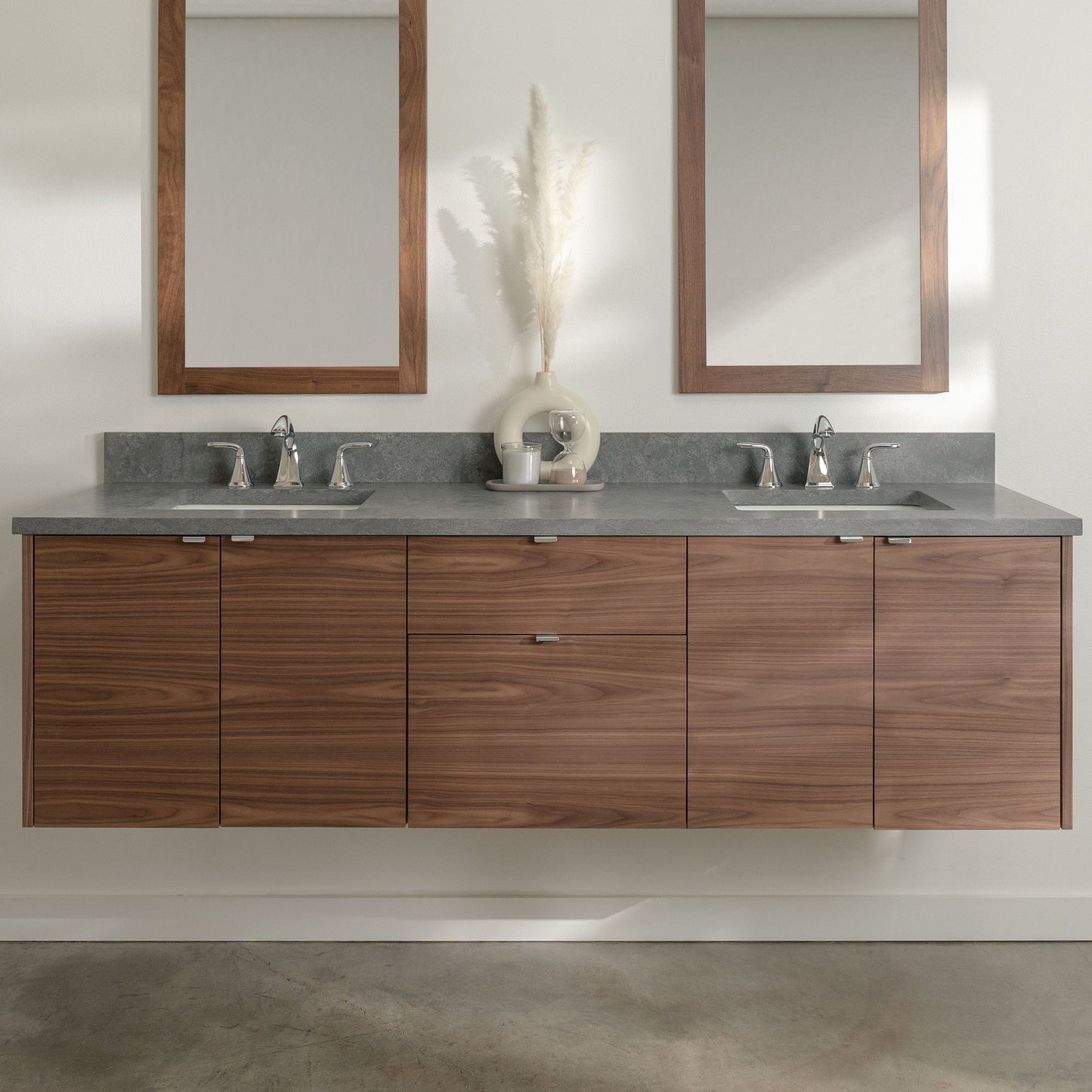 
                  
                    Austin Stainless SLIM 72" Wall Mount American Black Walnut Bathroom Vanity, Double Sink Teodor Bathroom Vanity United States
                  
                