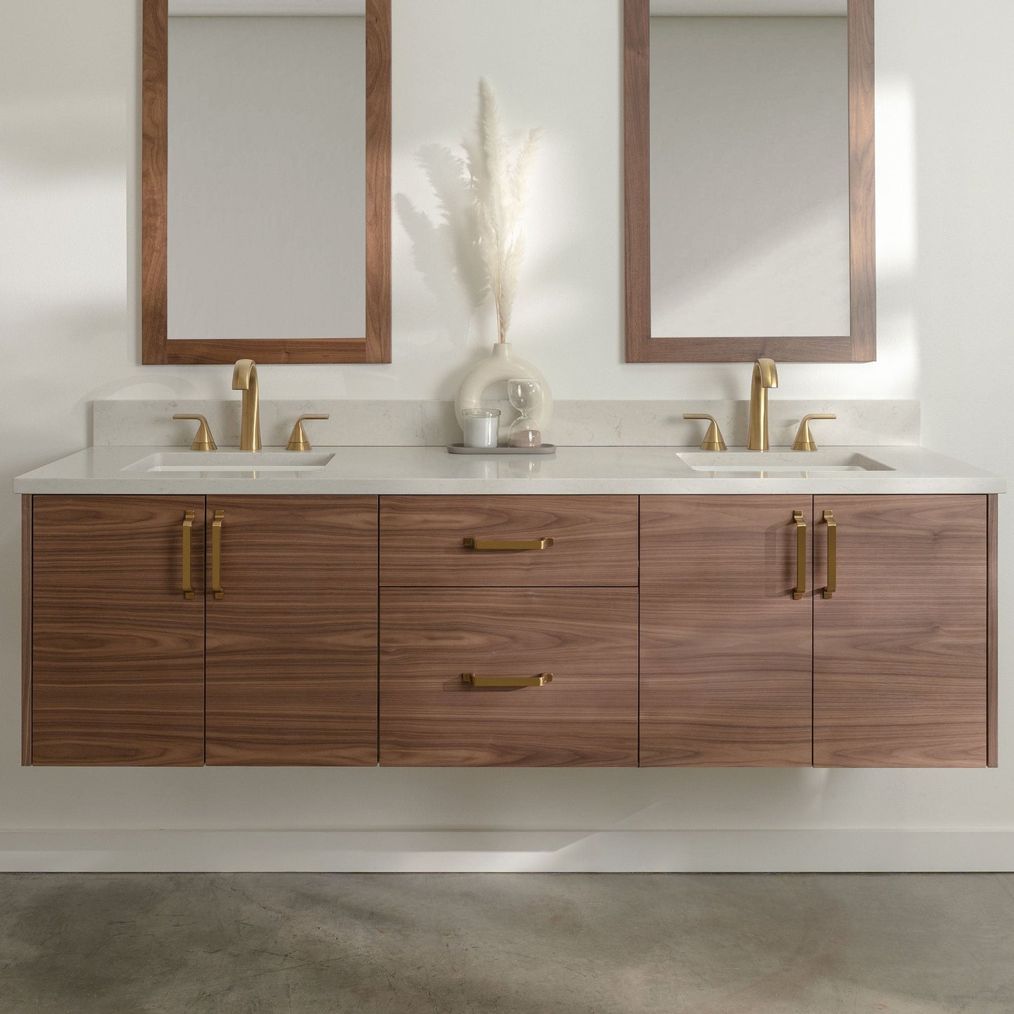 
                  
                    Austin Stainless SLIM 72" Wall Mount American Black Walnut Bathroom Vanity, Double Sink Teodor Bathroom Vanity United States
                  
                