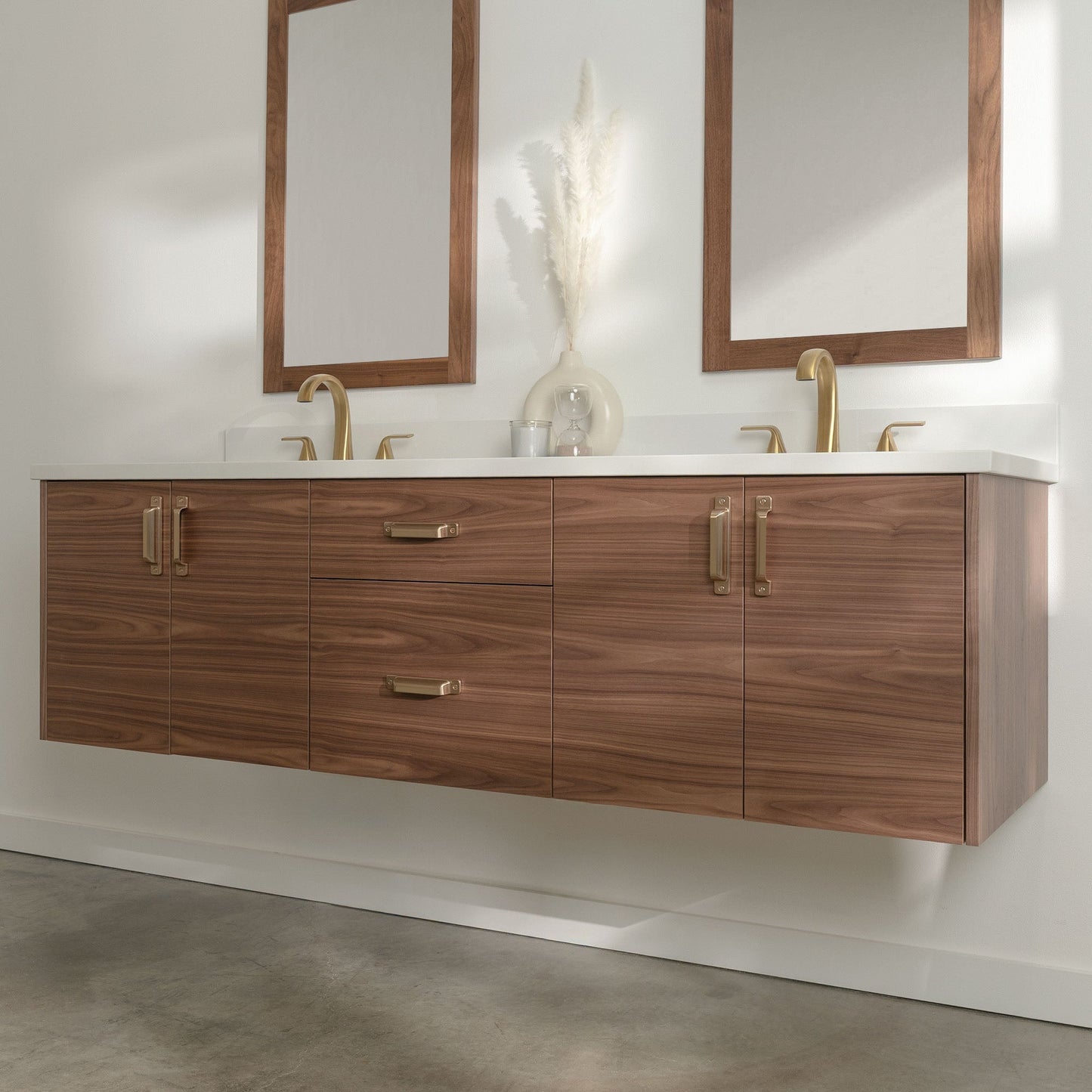 
                  
                    Austin Stainless SLIM 72" Wall Mount American Black Walnut Bathroom Vanity, Double Sink Teodor Bathroom Vanity United States
                  
                