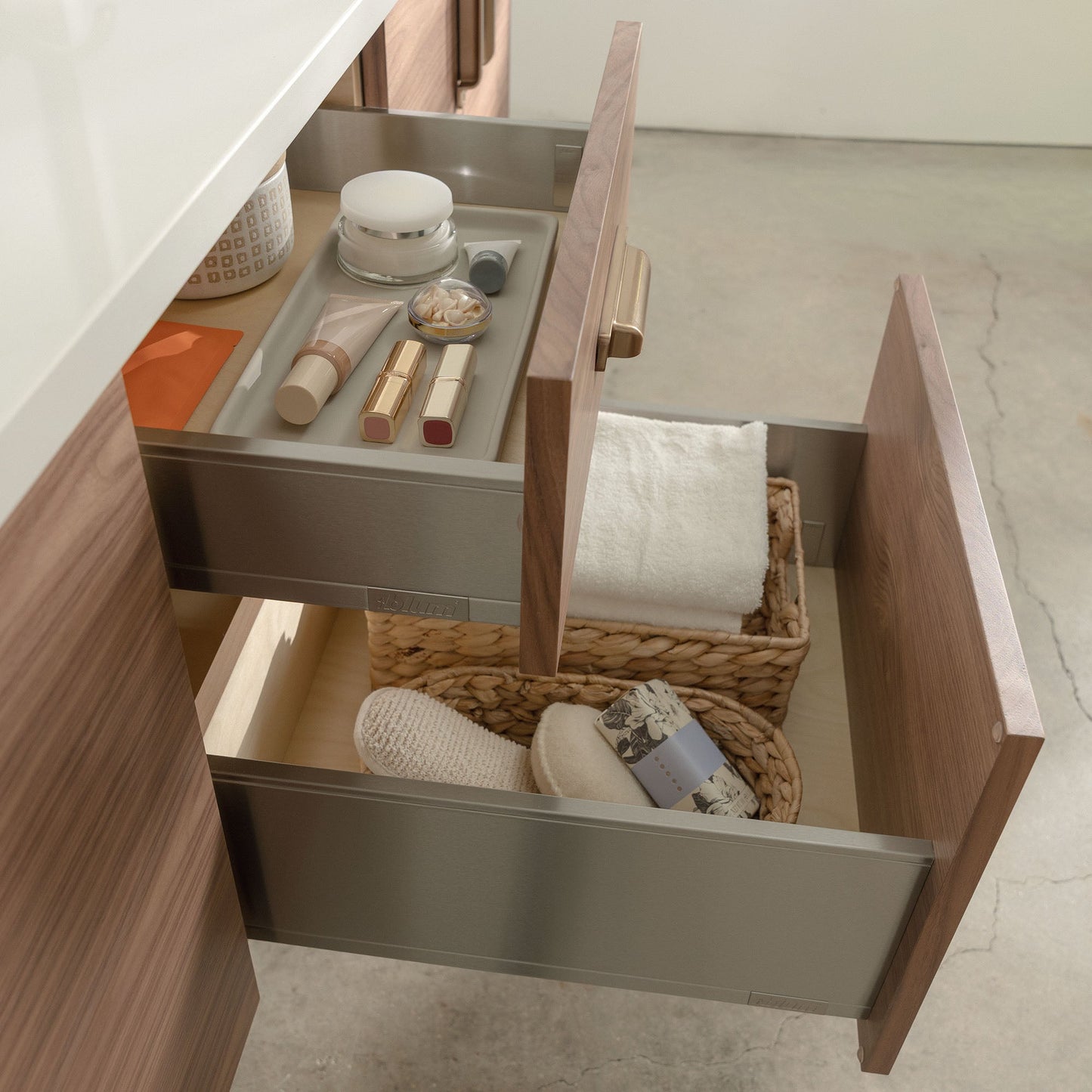 
                  
                    Austin Stainless SLIM 72" Wall Mount American Black Walnut Bathroom Vanity, Double Sink Teodor Bathroom Vanity United States
                  
                