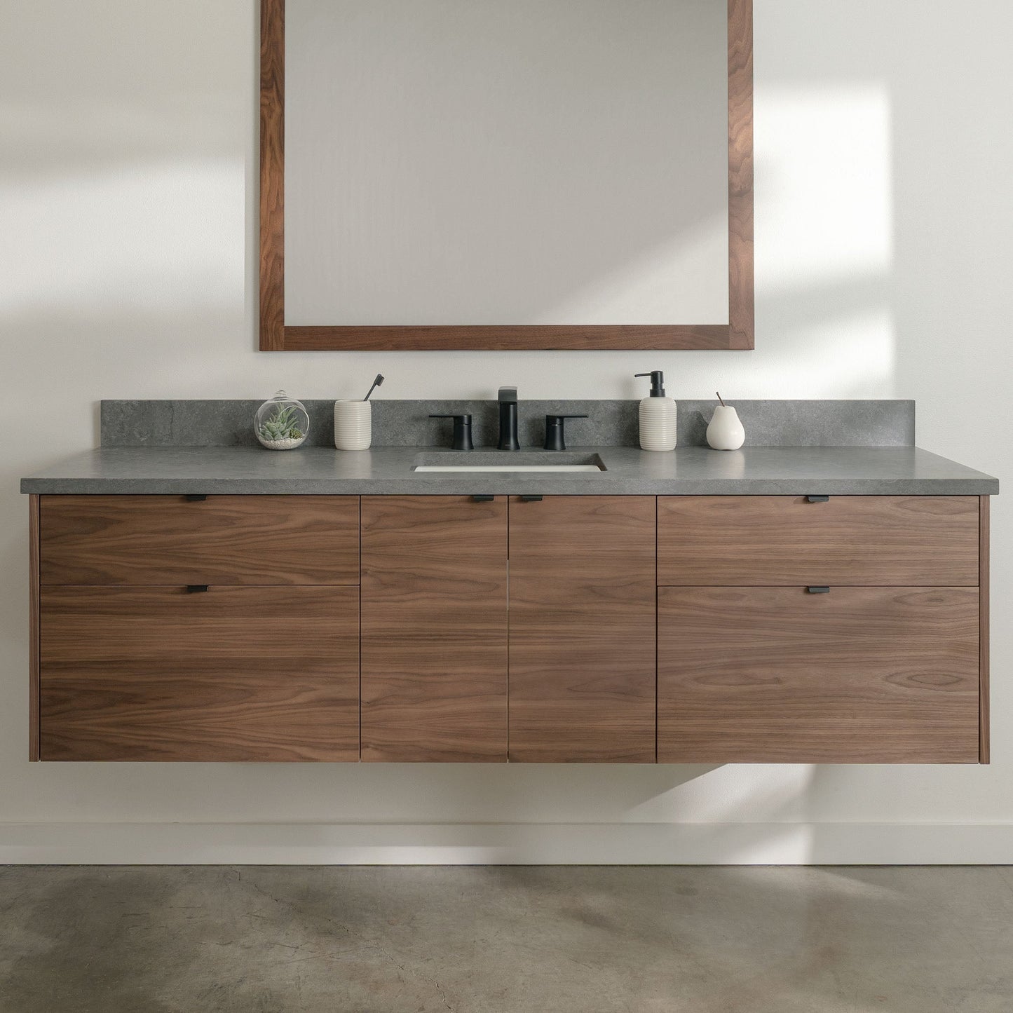 
                  
                    Austin Stainless SLIM 72" Wall Mount American Black Walnut Bathroom Vanity Teodor Bathroom Vanity United States
                  
                