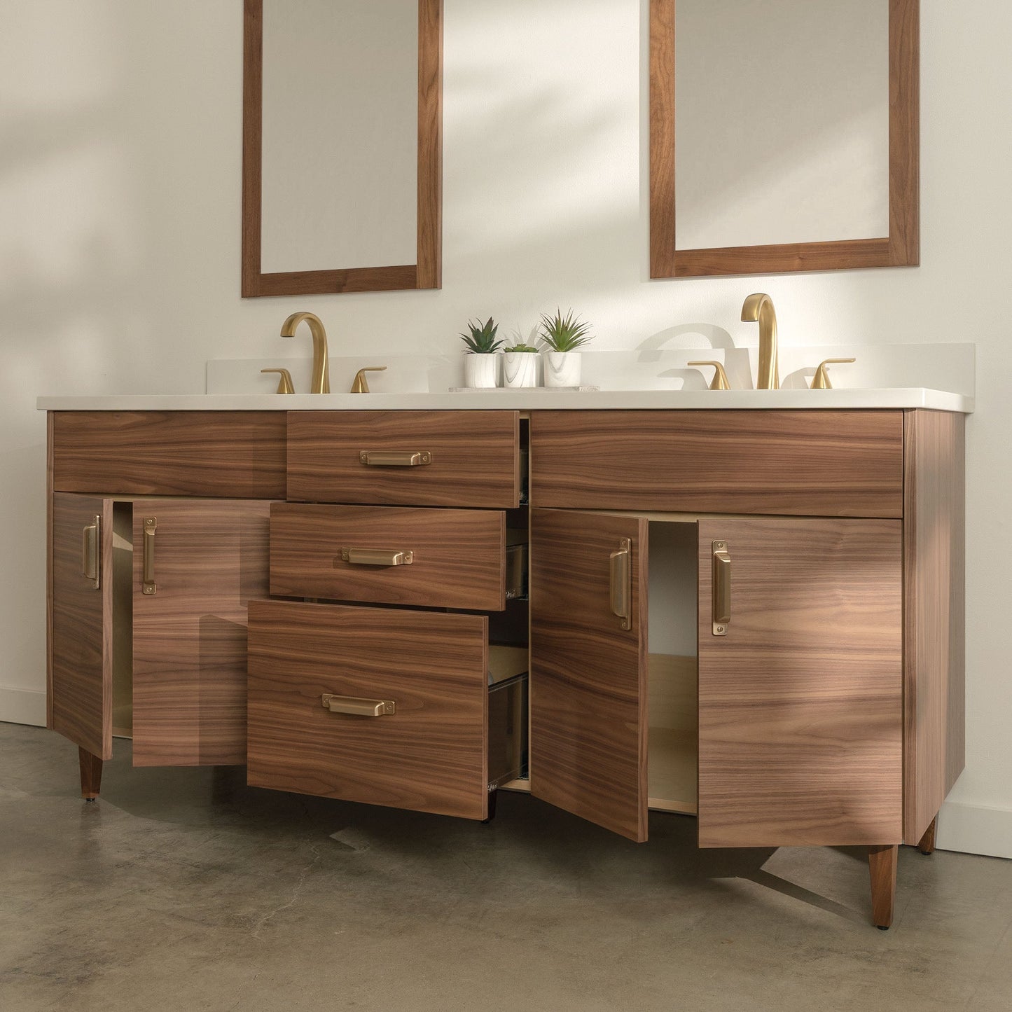 
                  
                    Austin Stainless SLIM 72" American Black Walnut Bathroom Vanity, Double Sink Teodor Bathroom Vanity United States
                  
                