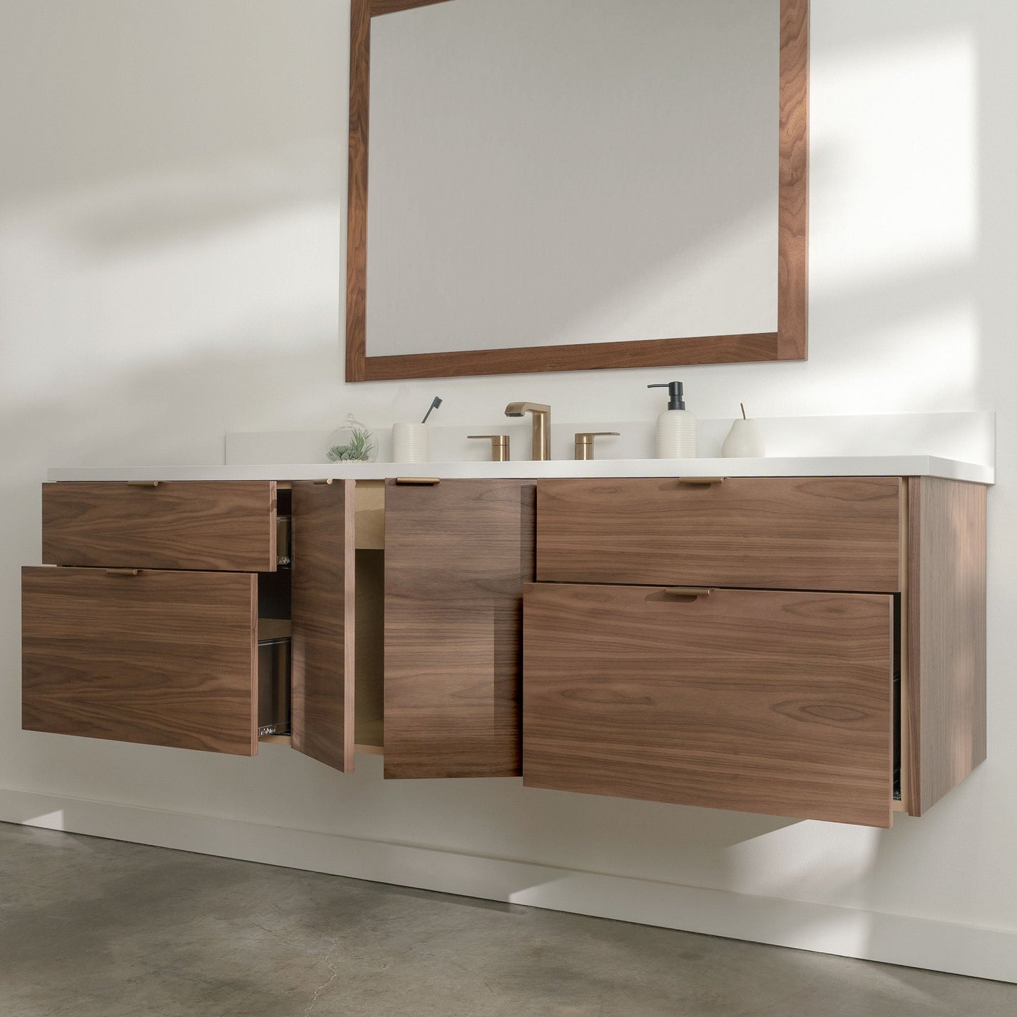 
                  
                    Austin Stainless SLIM 72" Wall Mount American Black Walnut Bathroom Vanity Teodor Bathroom Vanity United States
                  
                