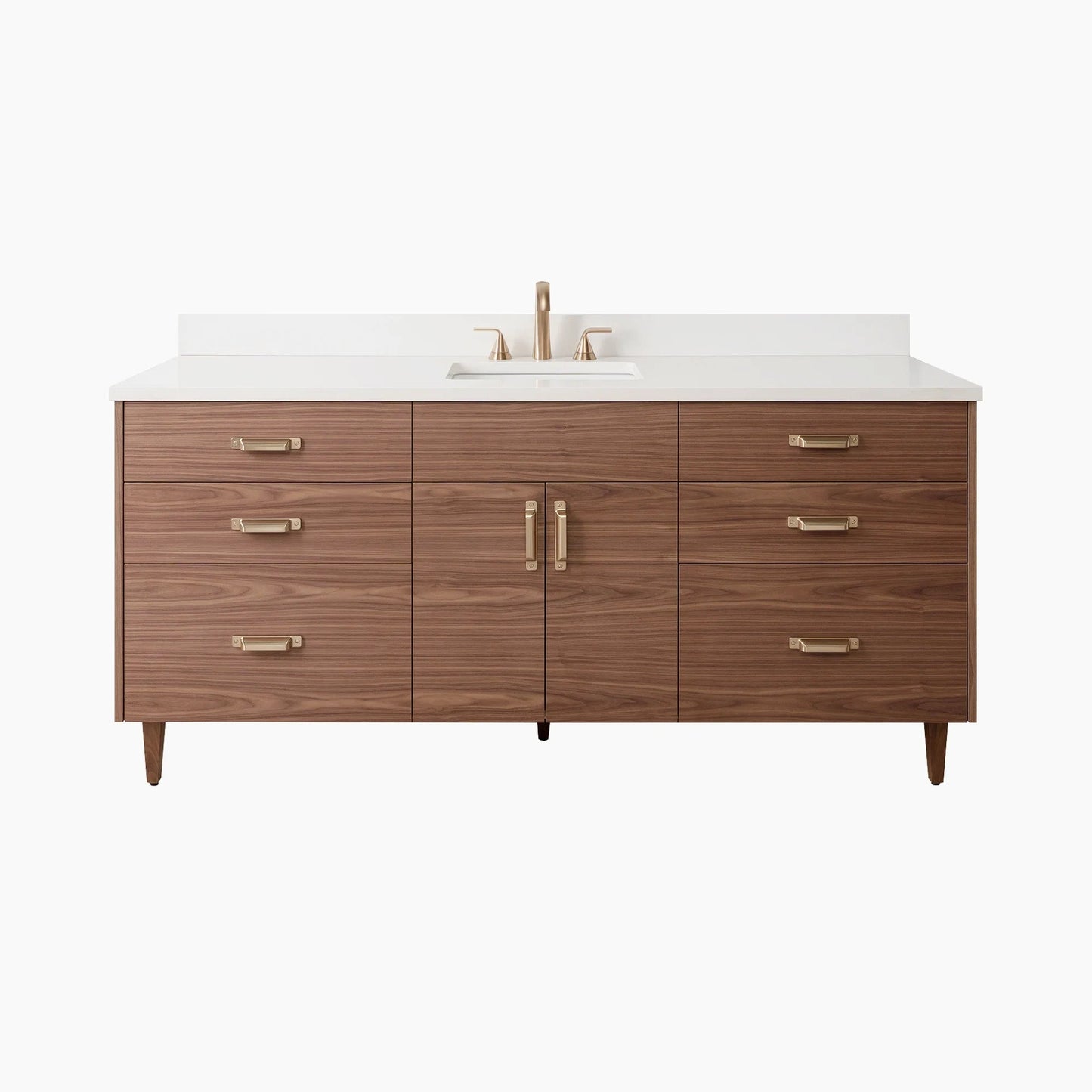 Austin Stainless SLIM 72" American Black Walnut Bathroom Vanity Teodor Bathroom Vanity United States