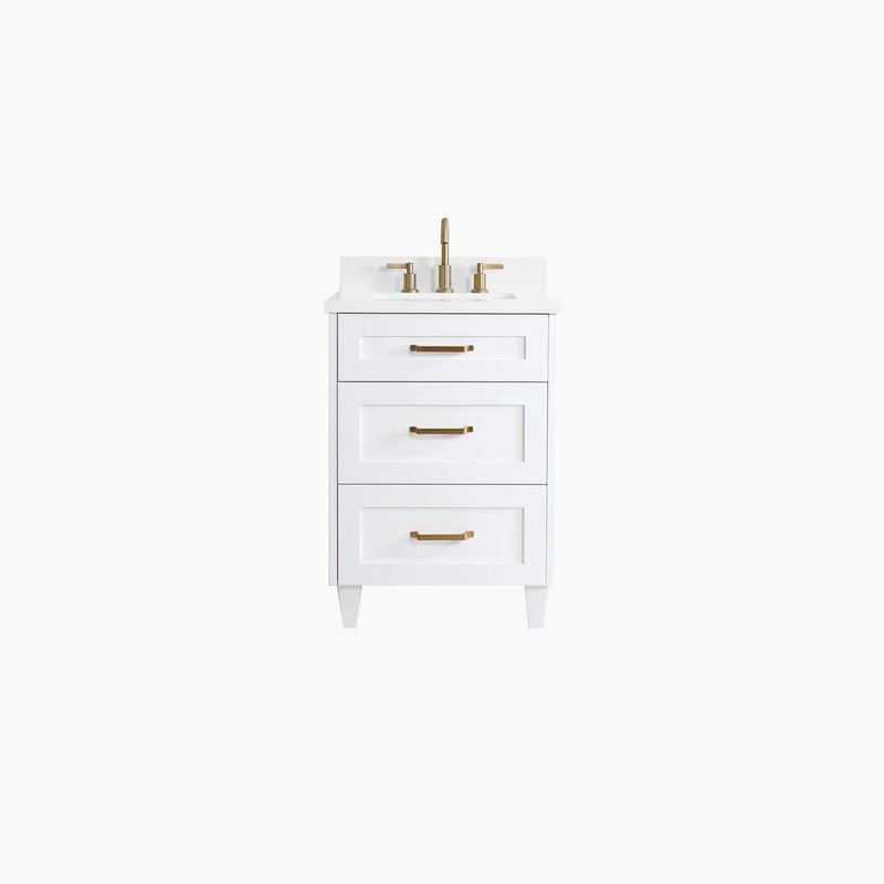 Bridgeport 24" Satin White Bathroom Vanity