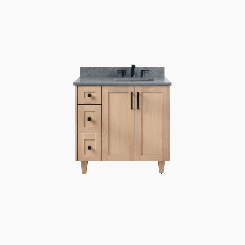 
                  
                    Bridgeport 36" White Oak Bathroom Vanity, Right Sink
                  
                