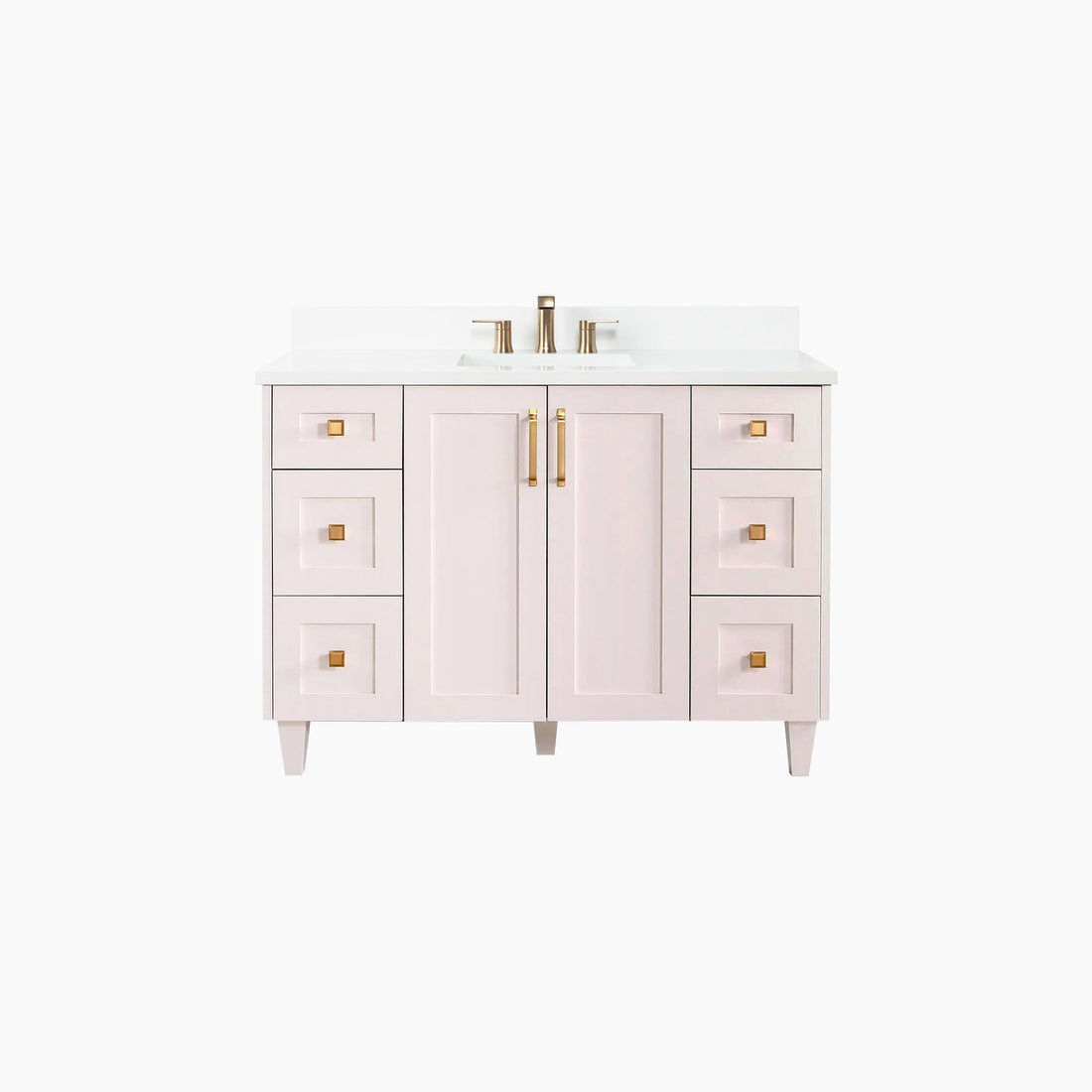 Bridgeport 48" Champagne Pink Bathroom Vanity Teodor Vanities United