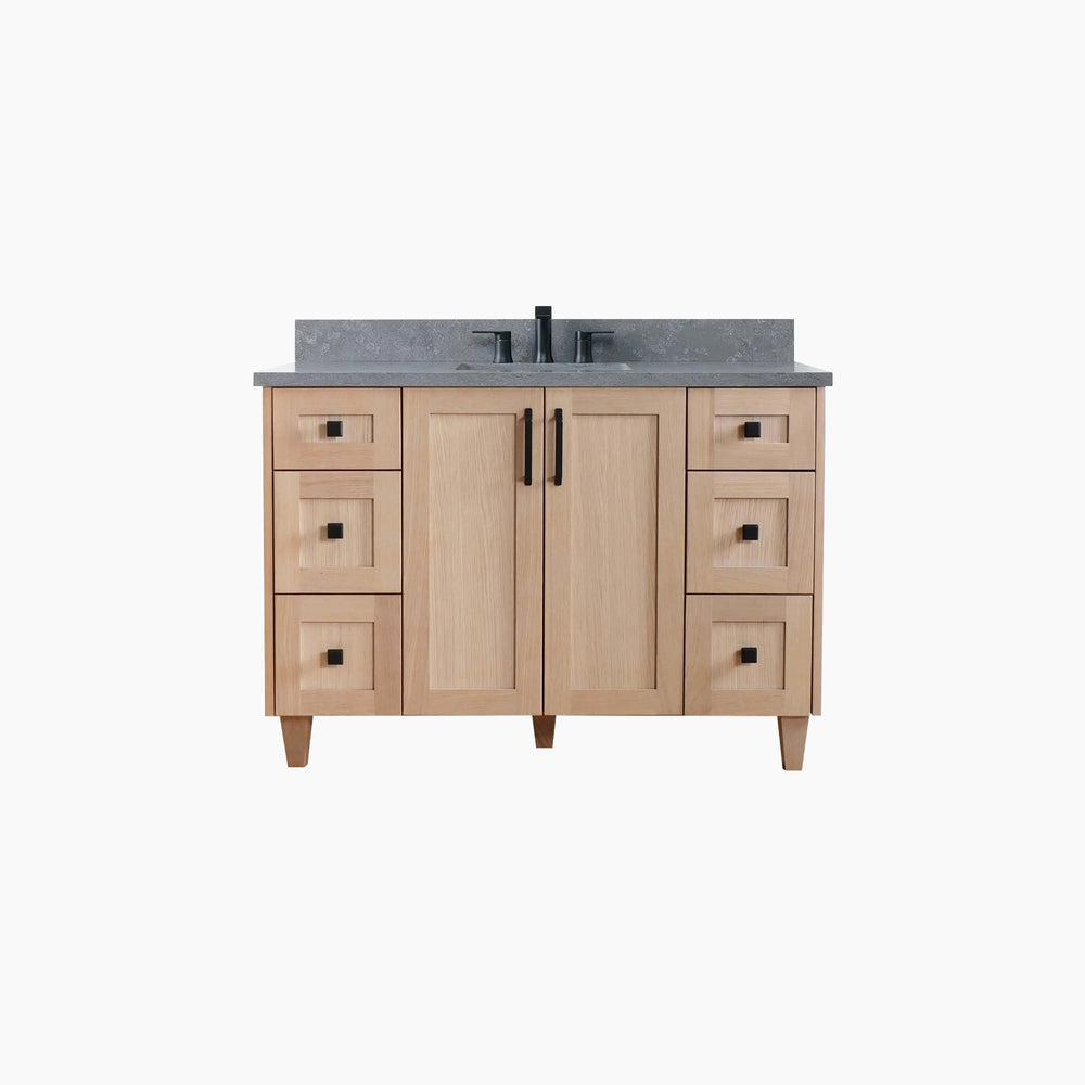 Bridgeport 48" White Oak Bathroom Vanity