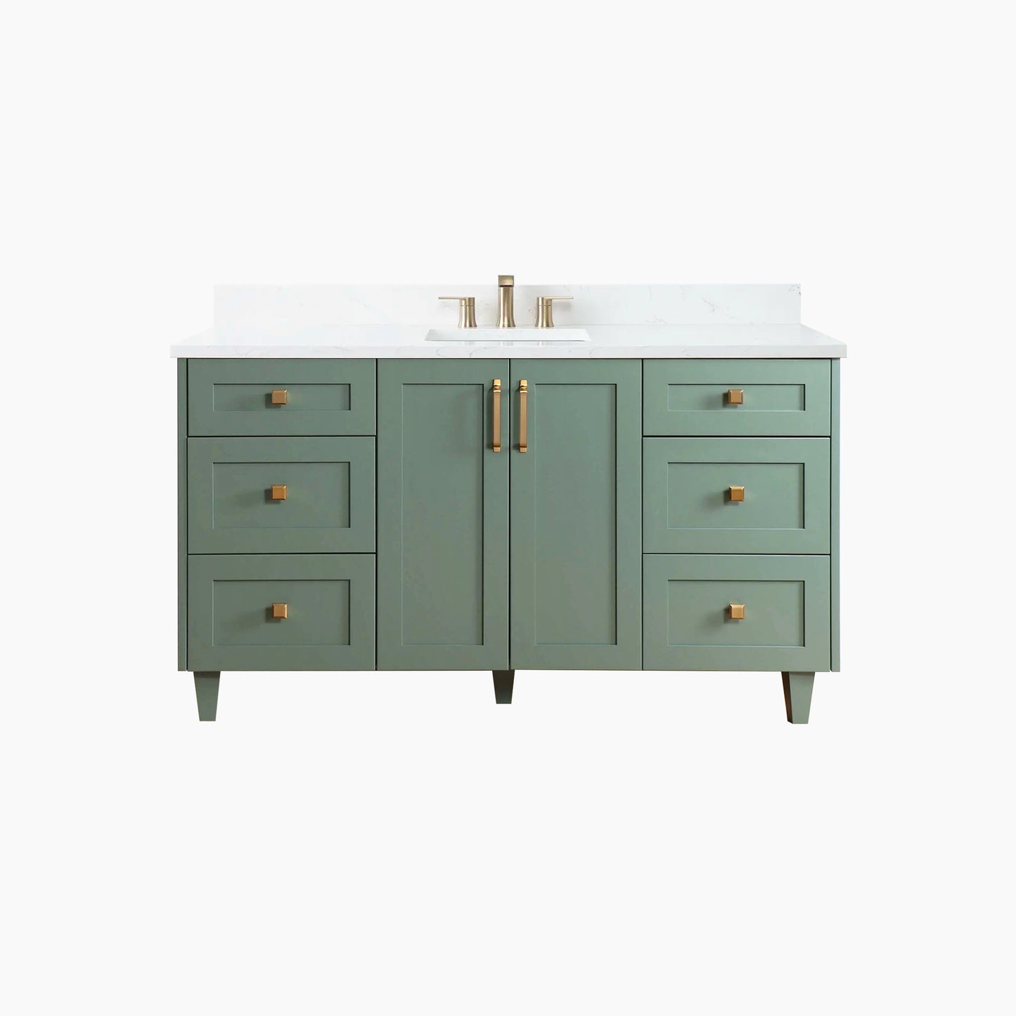 Bridgeport 60" Sage Green Bathroom Vanity