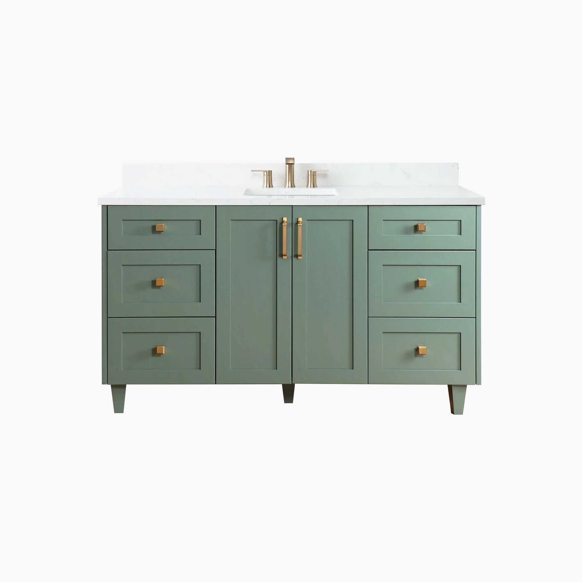 Bridgeport SLIM 60" Sage Green Bathroom Vanity Teodor Bathroom Vanity United States