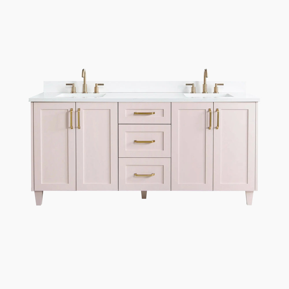 
                  
                    Bridgeport 72" Champagne Pink Bathroom Vanity, Double Sink
                  
                