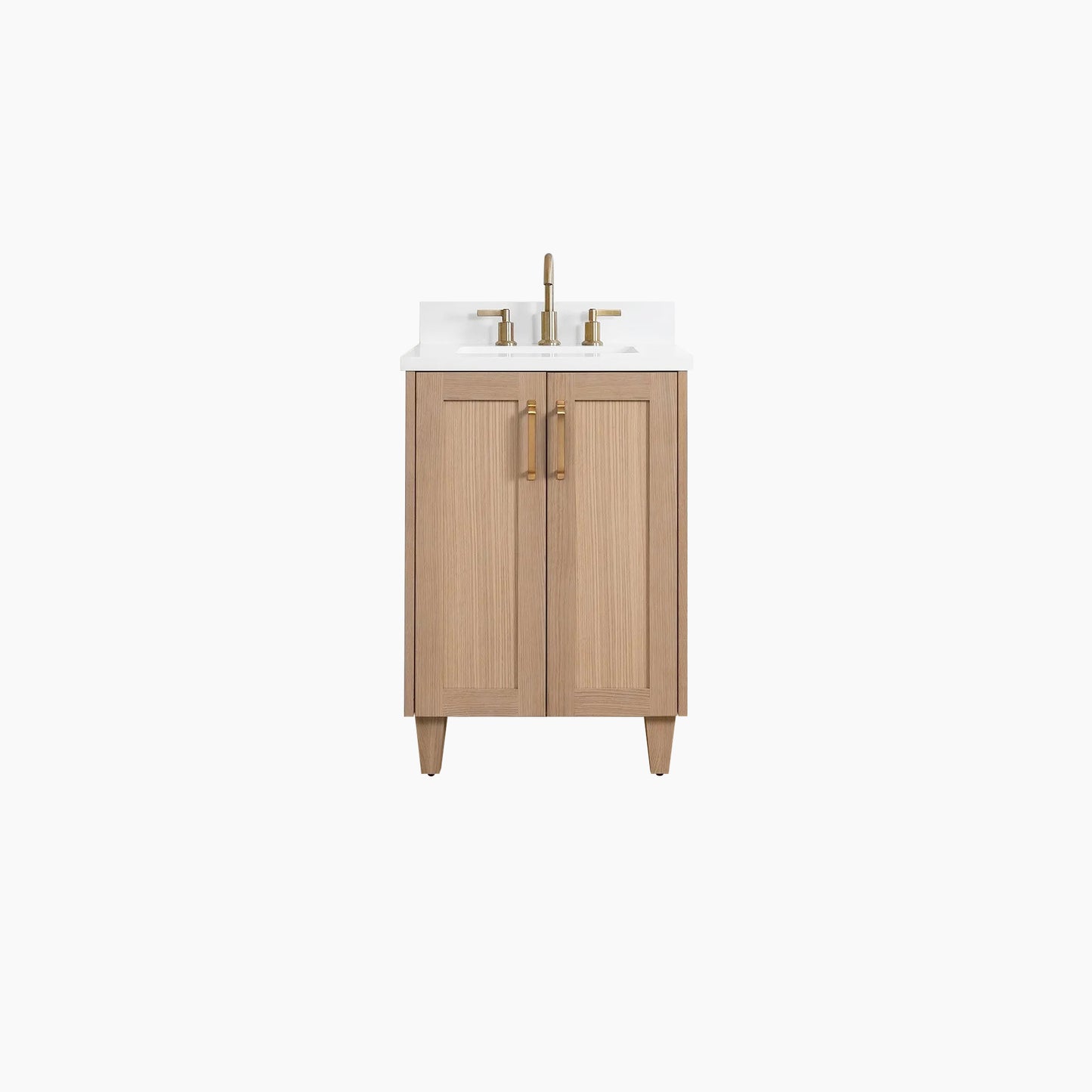 Bridgeport SLIM 24" White Oak Bathroom Vanity