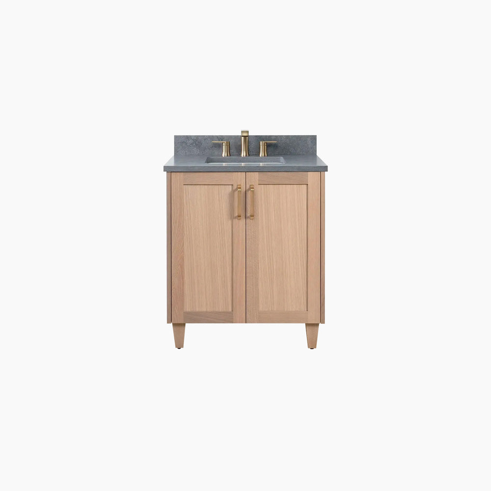 Bridgeport SLIM 30" White Oak Bathroom Vanity w/ Doors