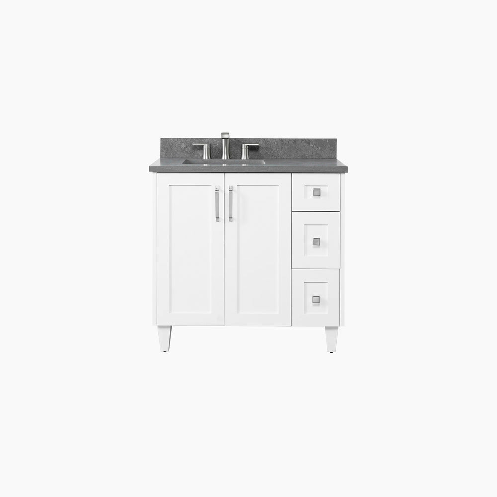 
                  
                    Bridgeport SLIM 36" Satin White Bathroom Vanity, Left Sink
                  
                