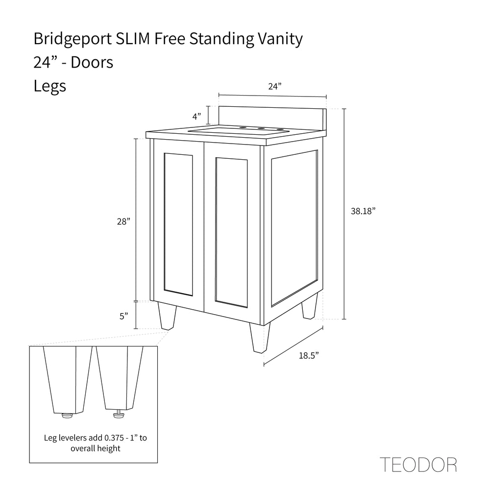 
                  
                    Bridgeport SLIM 24" American Black Walnut Bathroom Vanity
                  
                