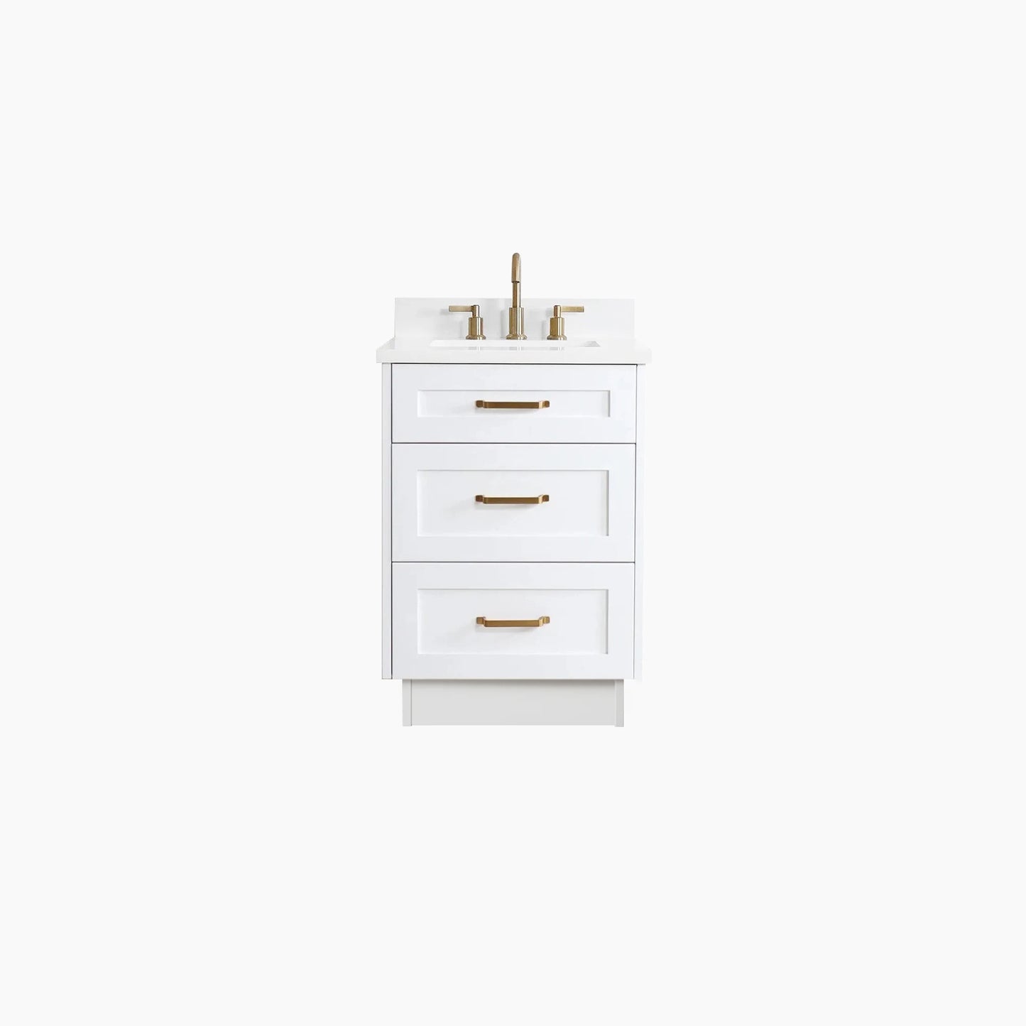 
                  
                    Bridgeport SLIM 24" Satin White Bathroom Vanity - All Drawers
                  
                