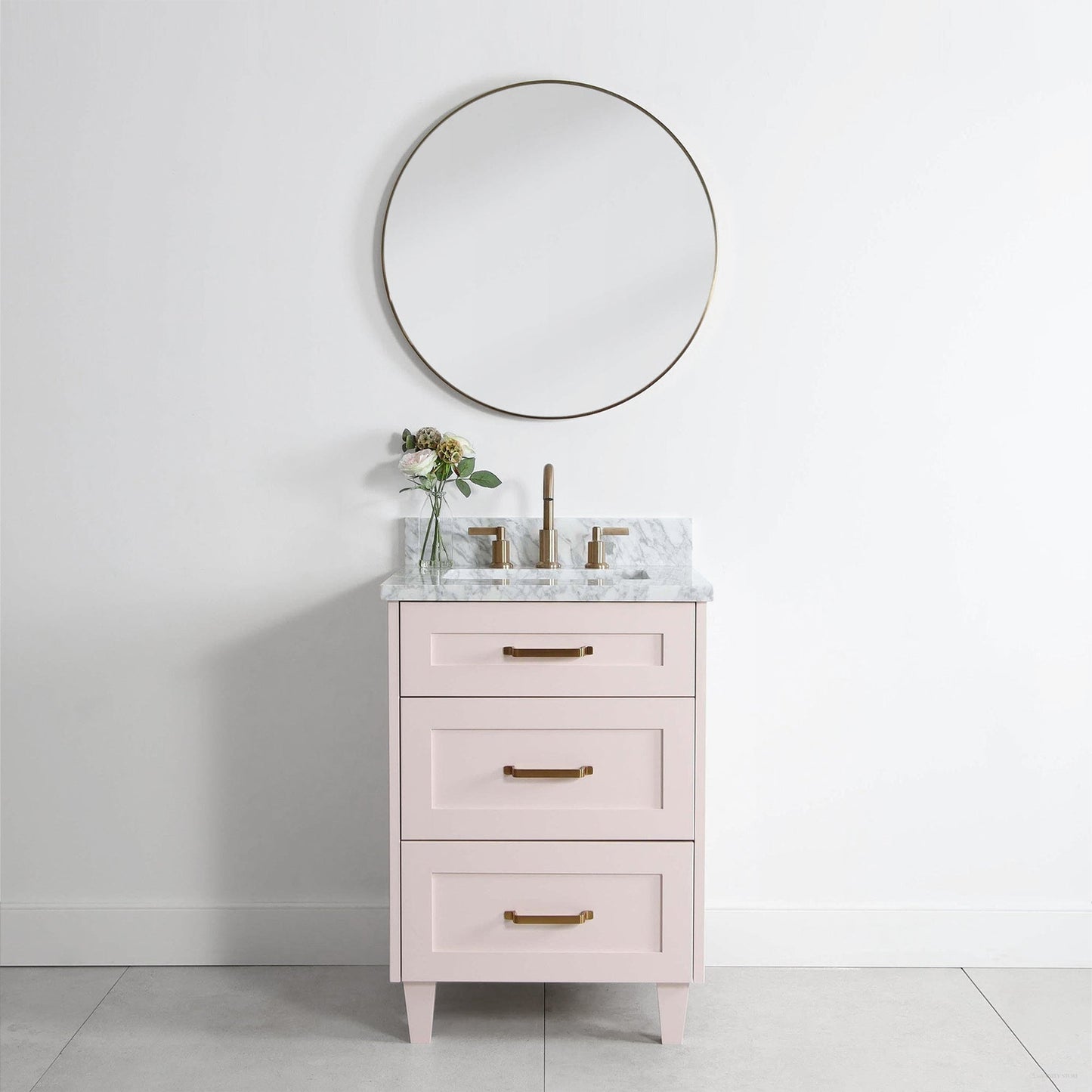 Bridgeport 24" Champagne Pink Bathroom Vanity - Teodor Vanities United States