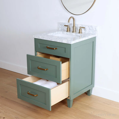 Bridgeport 24" Sage Green Bathroom Vanity - Teodor Vanities United States