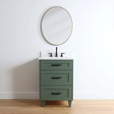 Bridgeport 24" Sage Green Bathroom Vanity - Teodor Vanities United States