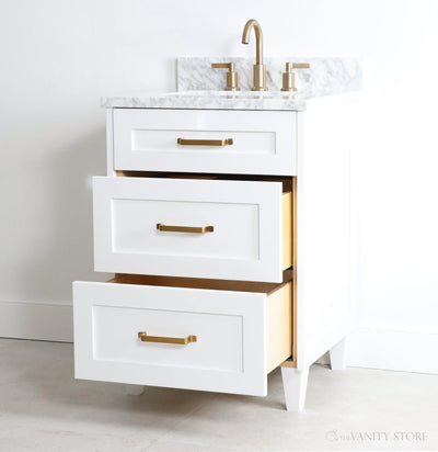 Bridgeport 24" Satin White Bathroom Vanity - Teodor Vanities United States