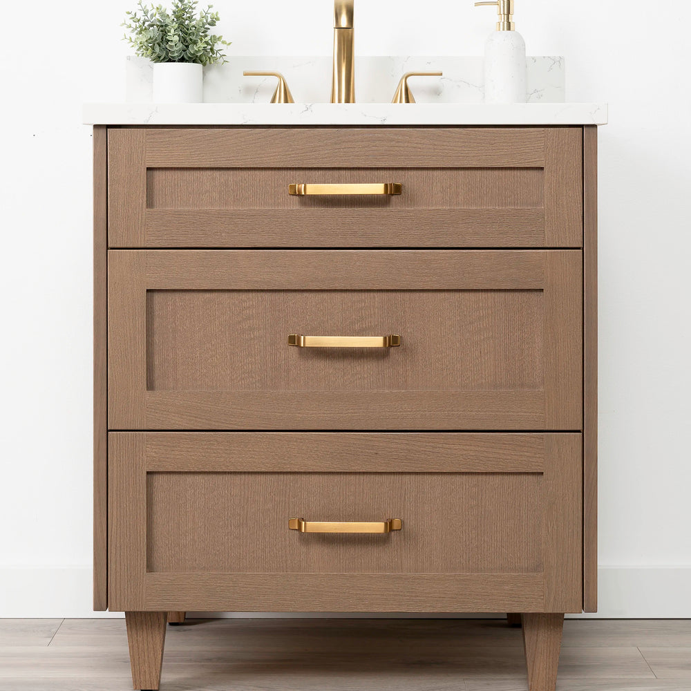 
                  
                    Bridgeport 30" Almond Coast Bathroom Vanity - All Drawers
                  
                