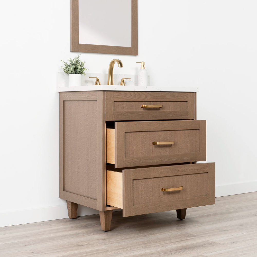 
                  
                    Bridgeport 30" Almond Coast Bathroom Vanity - All Drawers
                  
                