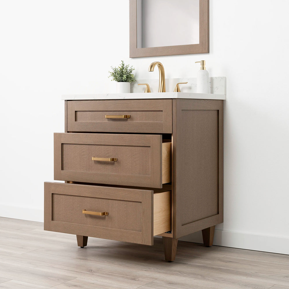 
                  
                    Bridgeport 30" Almond Coast Bathroom Vanity - All Drawers
                  
                