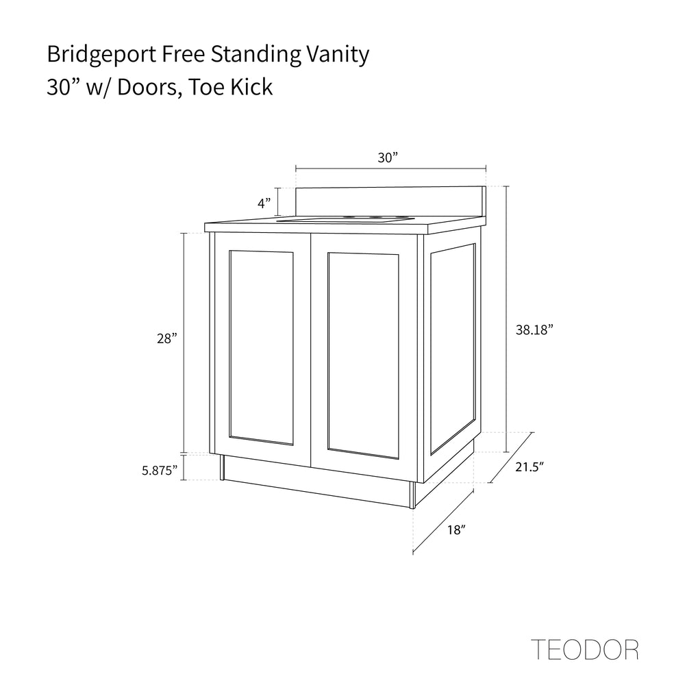 
                  
                    Bridgeport 30" American Black Walnut Bathroom Vanity
                  
                