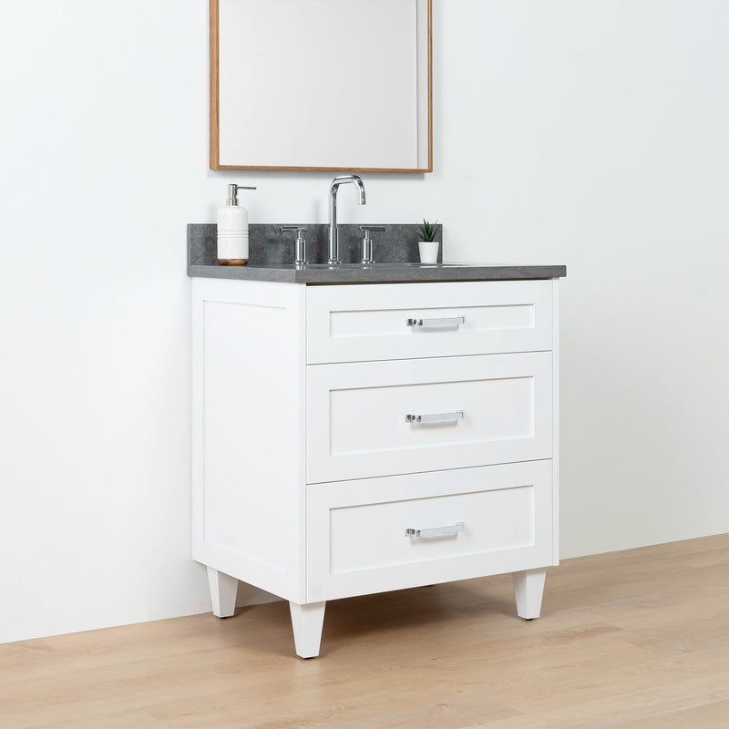 Bridgeport 30" Satin White Bathroom Vanity