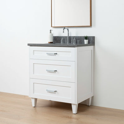 Bridgeport 30" Satin White Bathroom Vanity