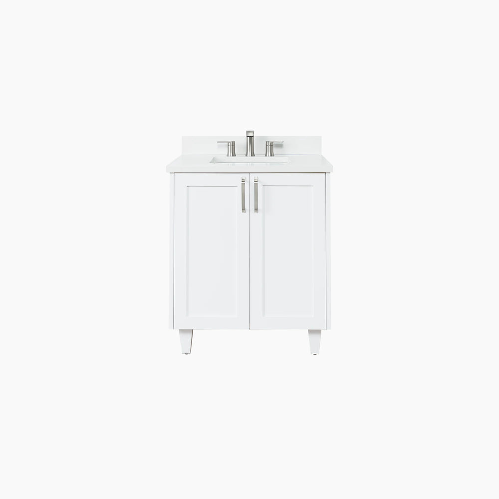 Bridgeport 30" Satin White Bathroom Vanity