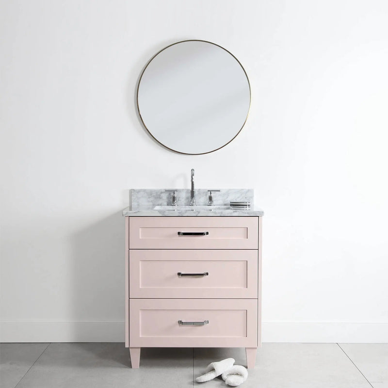 Bridgeport 30" Champagne Pink Bathroom Vanity - Teodor Vanities United States