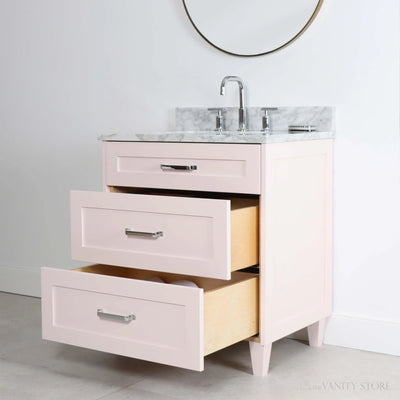 Bridgeport 30" Champagne Pink Bathroom Vanity - Teodor Vanities United States