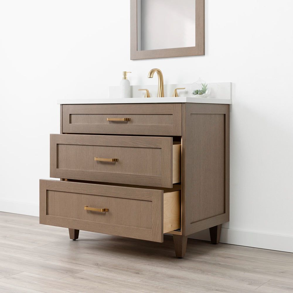 
                  
                    Bridgeport 36" Almond Coast Bathroom Vanity w/ Drawers
                  
                