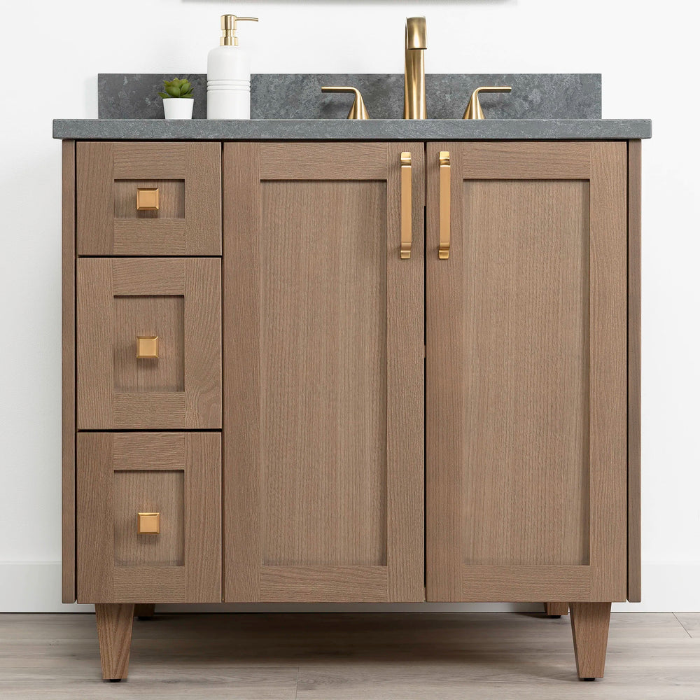 
                  
                    Bridgeport 36" Almond Coast Bathroom Vanity, Right Sink
                  
                